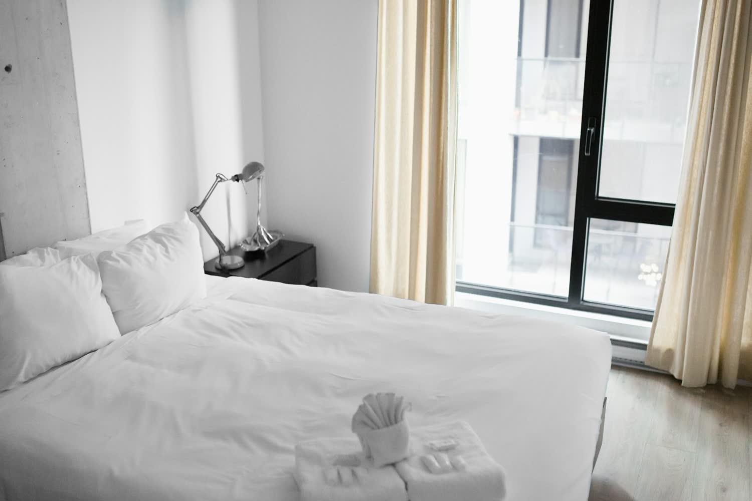 A Snug room with white linen and morning light